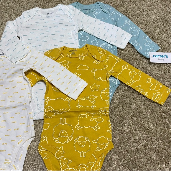 Carter's 4-Pack Sheep Original Bodysuits - Picture 8 of 8